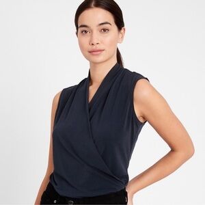 Banana Republic draped Surplice sleeveless top